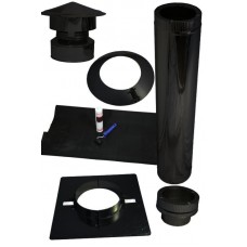 Epdm platdak dw200mm zwart / Compleet dakdoorvoer set