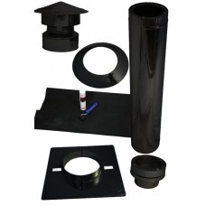 Epdm platdak dw80mm zwart / Compleet dakdoorvoer set