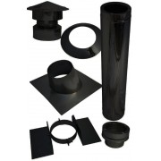 Schuin dak dw80mm Zwart Bitumen / Compleet dakdoorvoer set