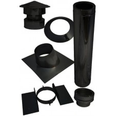 Schuin dak zwart DW150mm  Bitumen / Compleet dakdoorvoer set