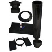 Epdm schuindak dw80mm zwart/ Compleet dakdoorvoer set