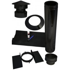 Epdm schuindak dw80mm zwart/ Compleet dakdoorvoer set