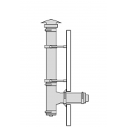 LANGS DE GEVEL Ø80/130mm RVS