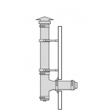 LANGS DE GEVEL Ø80/130mm RVS